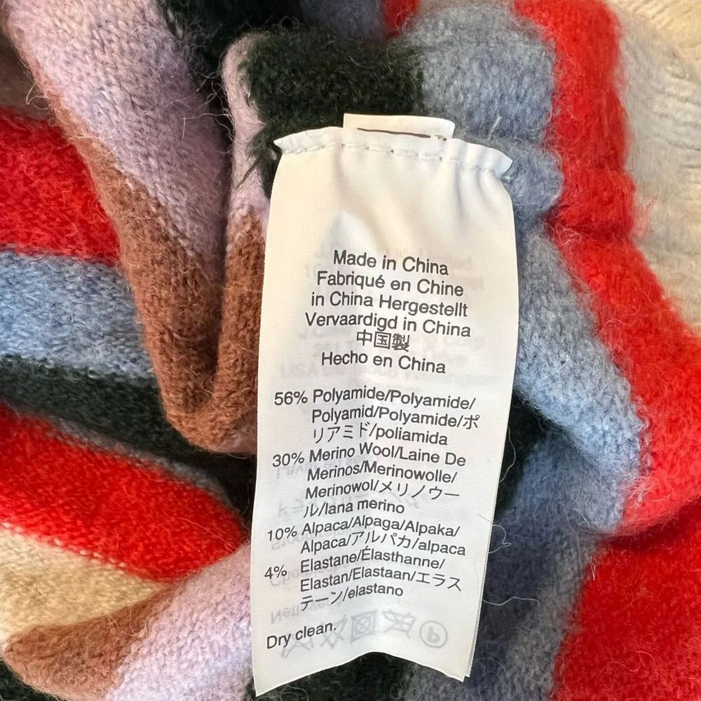 Madewell Red and Pink Crew Neck Sweater - Picture 3 of 4